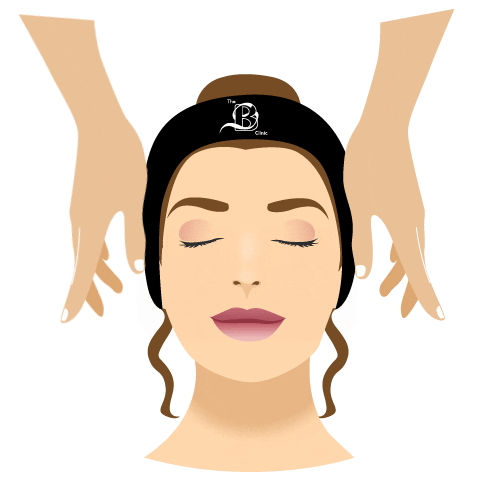 Woman getting a facial